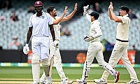 Australia celebrate another West Indies wicket