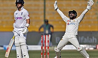 Pakistan's wicketkeeper Mohammad Rizwan appeals successfully for the wicket of England's Ben Duckett Pakistan's wicketkeeper Mohammad Rizwan appeals successfully for the wicket of England's Ben Duckett