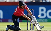 England's Amy Jones in action