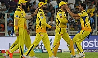 CSK players celebrate