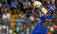 Mumbai Indians' Suryakumar Yadav plays a shot