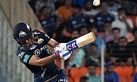 GT's batsman Shubman plays a shot