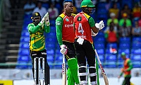 Shimron Hetmyer (L) and Shai Hope (R) of Guyana Amazon Warriors