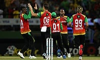 Guyana Amazon Warriors celebrate a wicket