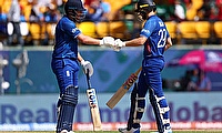 England's Dawid Malan and Jonny Bairstow during the match