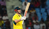 Australia's Mitchell Marsh celebrates his half-century