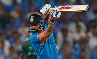 India's Virat Kohli on his way to a century