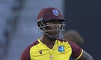 Sherfane Rutherford in action for West Indies Sherfane Rutherford in action for West Indies
