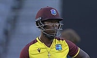 Sherfane Rutherford in action for West Indies