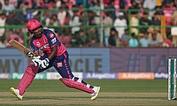 Rajasthan Royals' Sanju Samson (82) plays a shot
