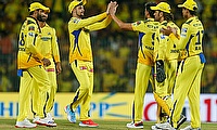 Chennai Super Kings players celebrate