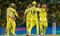 Chennai Super Kings' Tushar Deshpande celebrates