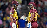West Indies' Shai Hope and Nicholas Pooran
