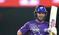 Caleb Jewell in action for Hobart Hurricanes
