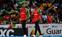 Shimron Hetmyer (L) and Keemo Paul (R) of Guyana Amazon Warriors