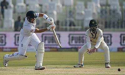 England's Liam Livingstone batting against Pakistan
