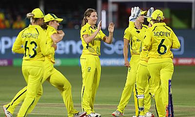 Darcie Brown of Australia celebrates