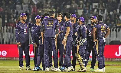 Quetta Gladiators celebrate a wicket alt=