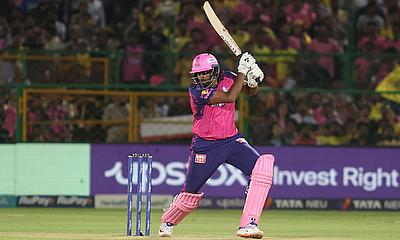 RR's Ravichandran Ashwin plays a shot alt=