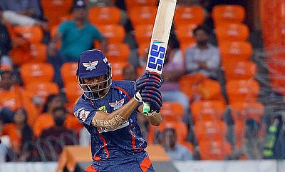 LSG's batsman Prerak Mankad plays a shot