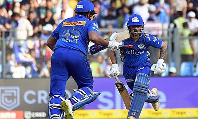 MI's Rohit Sharma and Ishan Kishan running between the wickets