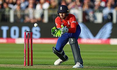 England's Jos Buttler in action alt=