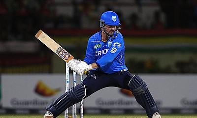 Colin Munro of St Lucia Kings bats