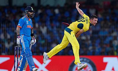 Australia's Josh Hazlewood in action alt=