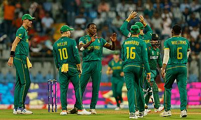 South Africa's  celebrates