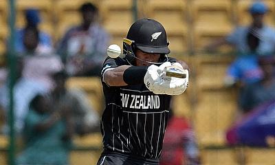 New Zealand's Rachin Ravindra in action alt=