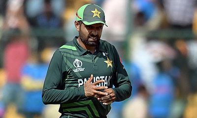 Pakistan's Babar Azam reacts alt=
