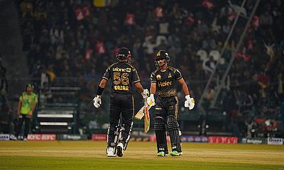 Peshawar Zalmi's Barbar Azam and Saim Ayub alt=