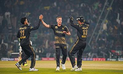 Luke Wood celebrates with teammates alt=