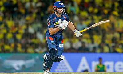 Lucknow Super Giants' Marcus Stoinis in action during the IPL