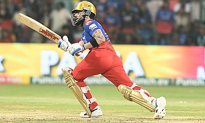 Royal Challengers Bengaluru's Virat Kohli plays a shot alt=