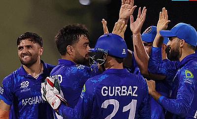 Afghanistan players celebrate Afghanistan players celebrate