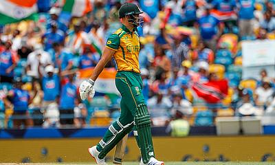 South Africa's captain Aiden Markram walks off the field alt=