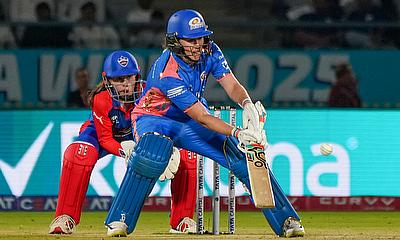 Nat Sciver-Brunt plays a shot during the WPL 2025 alt=