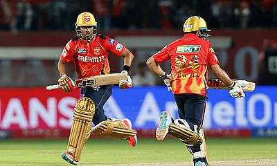 Punjab Kings' Shashank Singh and Prabhsimran Singh in action alt=