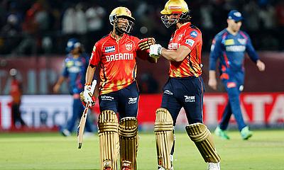 Punjab Kings' Shashank Singh and Marcus Stoinis alt=