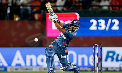 Lucknow Super Giants' Nicholas Pooran in action alt=