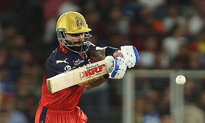 Royal Challengers Bengaluru's Virat Kohli in action alt=